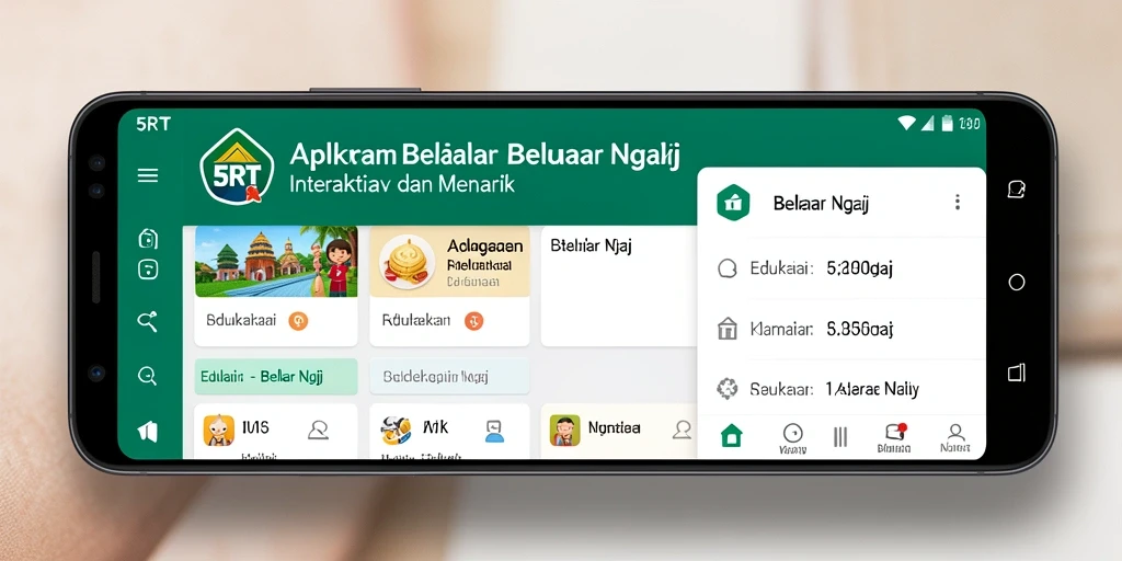 Tampilan antarmuka 5RT yang menarik dan ramah pengguna.