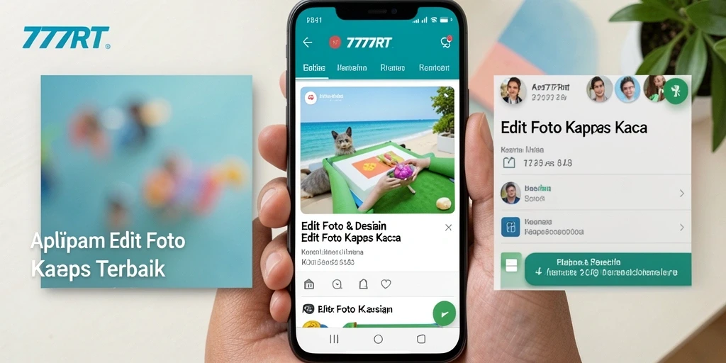 Antarmuka aplikasi 777RT dengan fitur Edit Foto Kertas Kaca yang memukau.