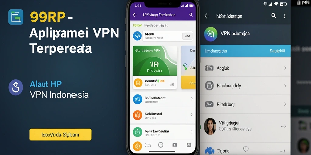 Antarmuka aplikasi 99RP yang user-friendly untuk koneksi VPN.