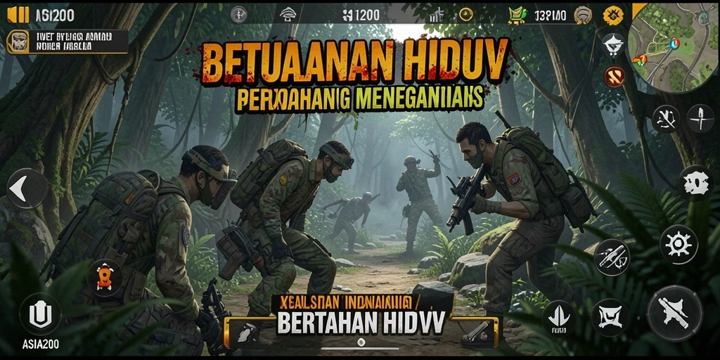 Antarmuka ASIA200 menunjukkan aksi seru dalam bertahan hidup di pulau terpencil.