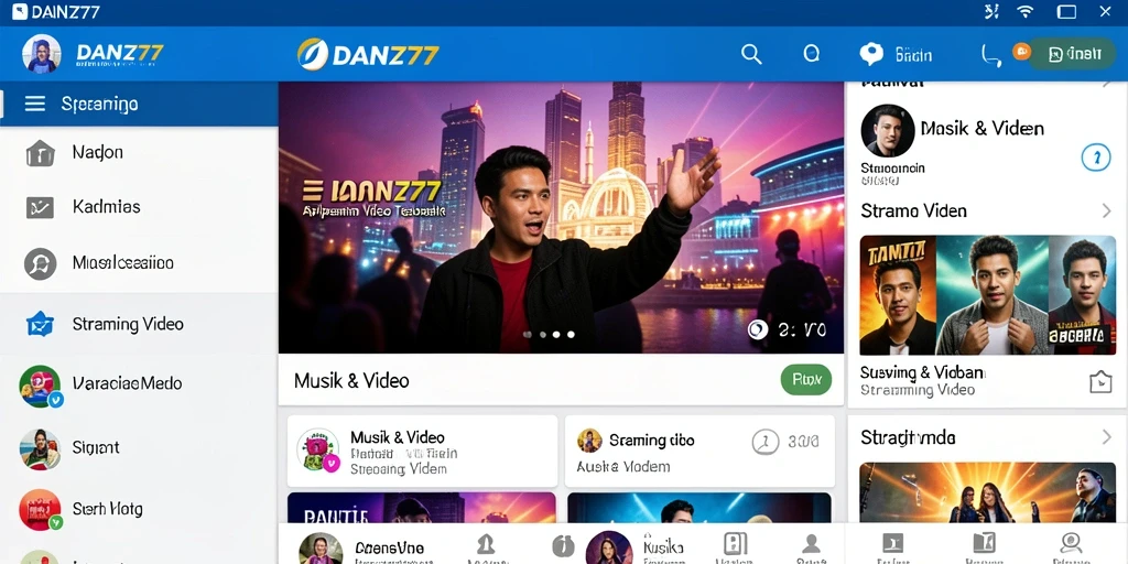 Tampilan antarmuka aplikasi DAN777 yang menarik dan fungsional.