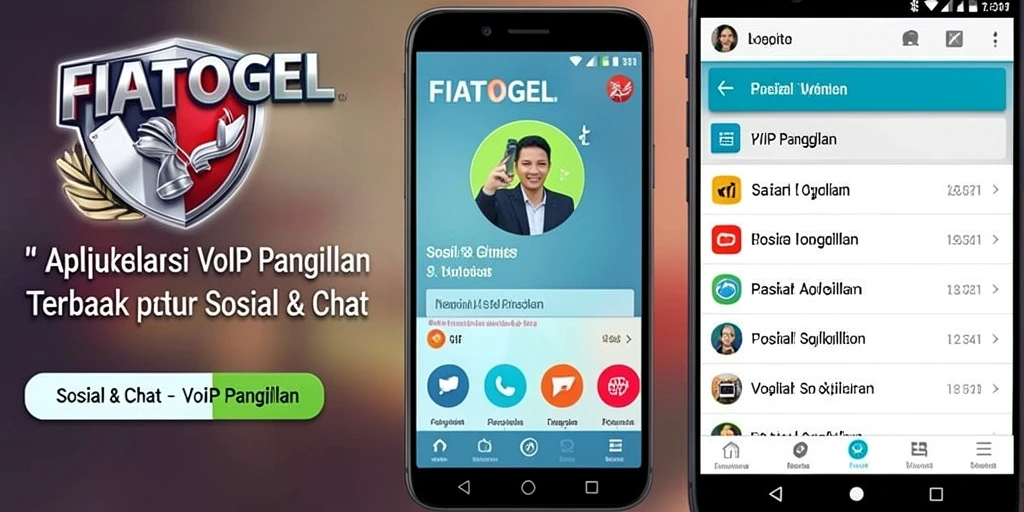 Tampilan antarmuka aplikasi FIATOGEL dengan fungsi VoIP Panggilan yang menarik.