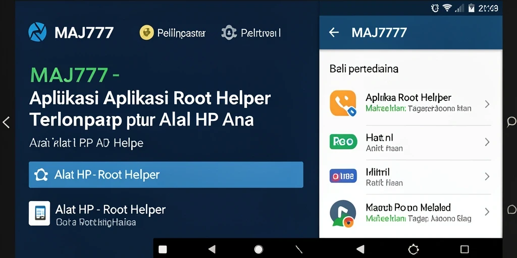 Antarmuka pengguna MAJ777 yang memudahkan proses rooting.