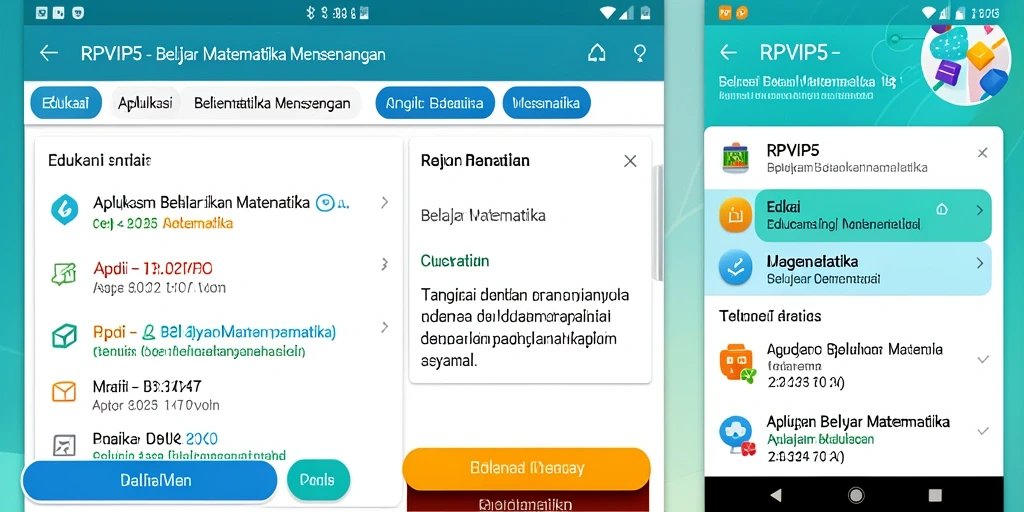 Tampilan antarmuka RPVIP5 dengan fitur Belajar Matematika yang interaktif.