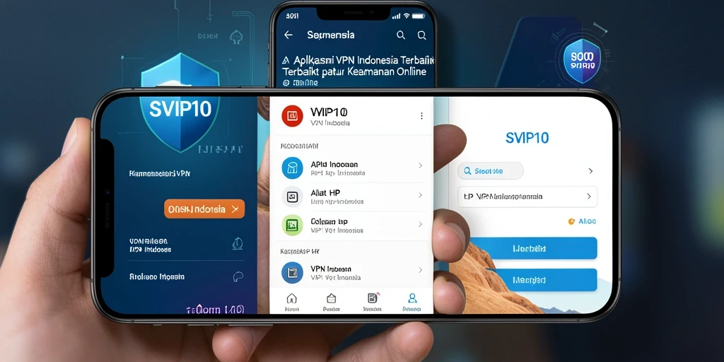 Antarmuka sederhana dan fungsional dari SVIP10 dengan fitur VPN Indonesia.